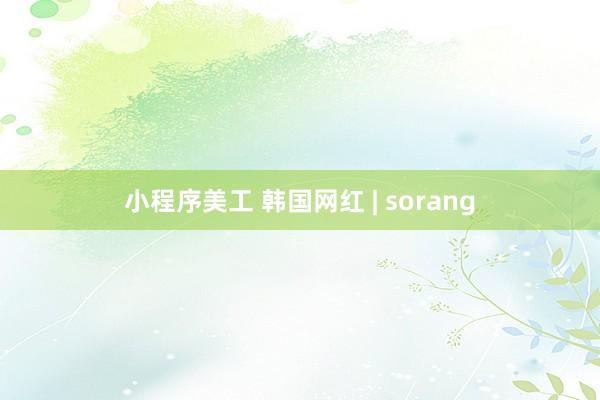 小程序美工 韩国网红 | sorang