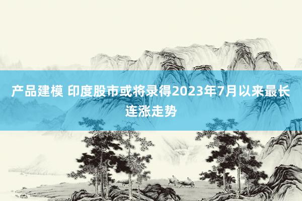 产品建模 印度股市或将录得2023年7月以来最长连涨走势